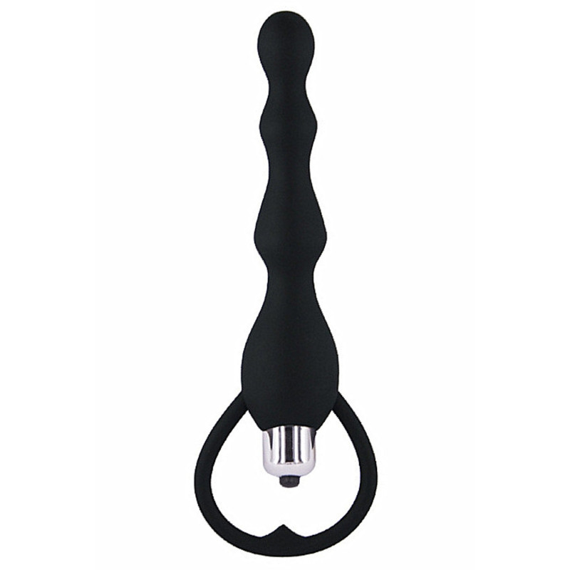 Chapelet anal noir vibrant - CR-AOP057BLK