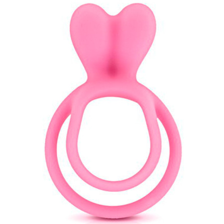 Double cockring rose avec stimulateur de clitoris - CC5710050050