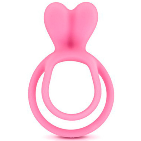 Double cockring rose avec stimulateur de clitoris - CC5710050050