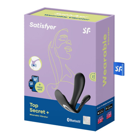 3 en 1 Vibromasseurs et stimulateur clitoridien noir connecté Top Secret  Satisfyer - CC597754