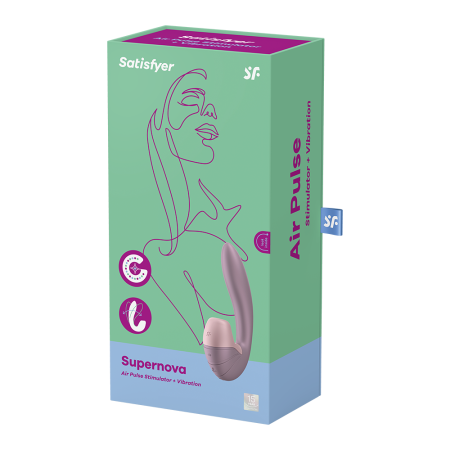 2 en 1 Vibromasseur point G avec stimulateur clitoris USB rose Supernova Satisfyer - CC597780