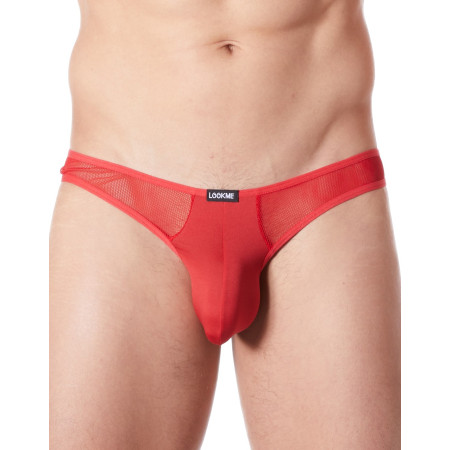 String rouge sexy avec fine résille - LM805-57RED