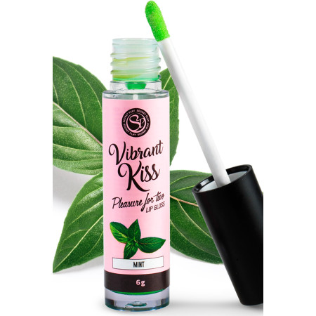 Gloss sexe oral vibrant à la menthe 100% comestible - SP6546