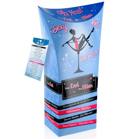 Boîte cadeau sexy homme sextoys string preservatif lubrifiant - CC597198