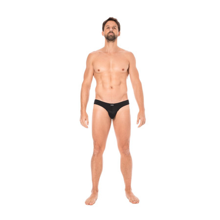 Slip noir rayé opaque et transparent - LM2906-61BLK