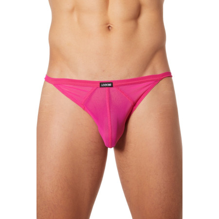 Tanga fine résille rose - LM92-61MAG