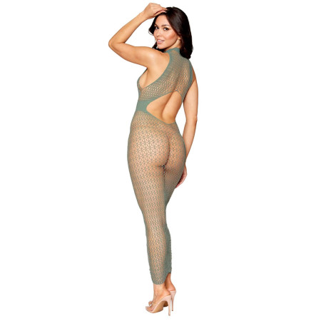 Robe bodystocking en filet dans un design géométrique sans couture - DG0489SAG