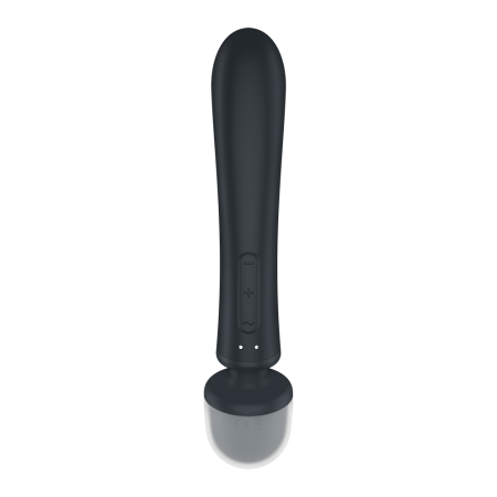 2 en 1 Vibromasseur rabbit et wand noir USB Triple Lover Satisfyer - CC597825