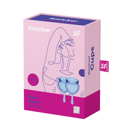 2 coupes menstruelles Satisfyer Dark Bleu FEEL GOOD - CC597822