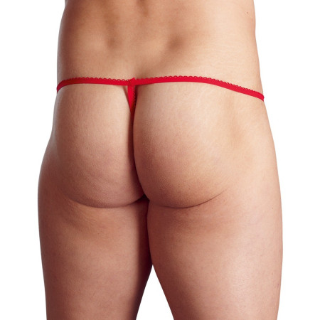 String homme rouge avec fourrure blanche - R21803243151