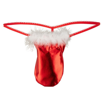 String homme rouge avec fourrure blanche - R21803243151